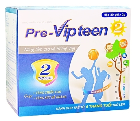 Pre Vipteen 2 phát triển chiều cao cho trẻ từ 6 tháng tuổi