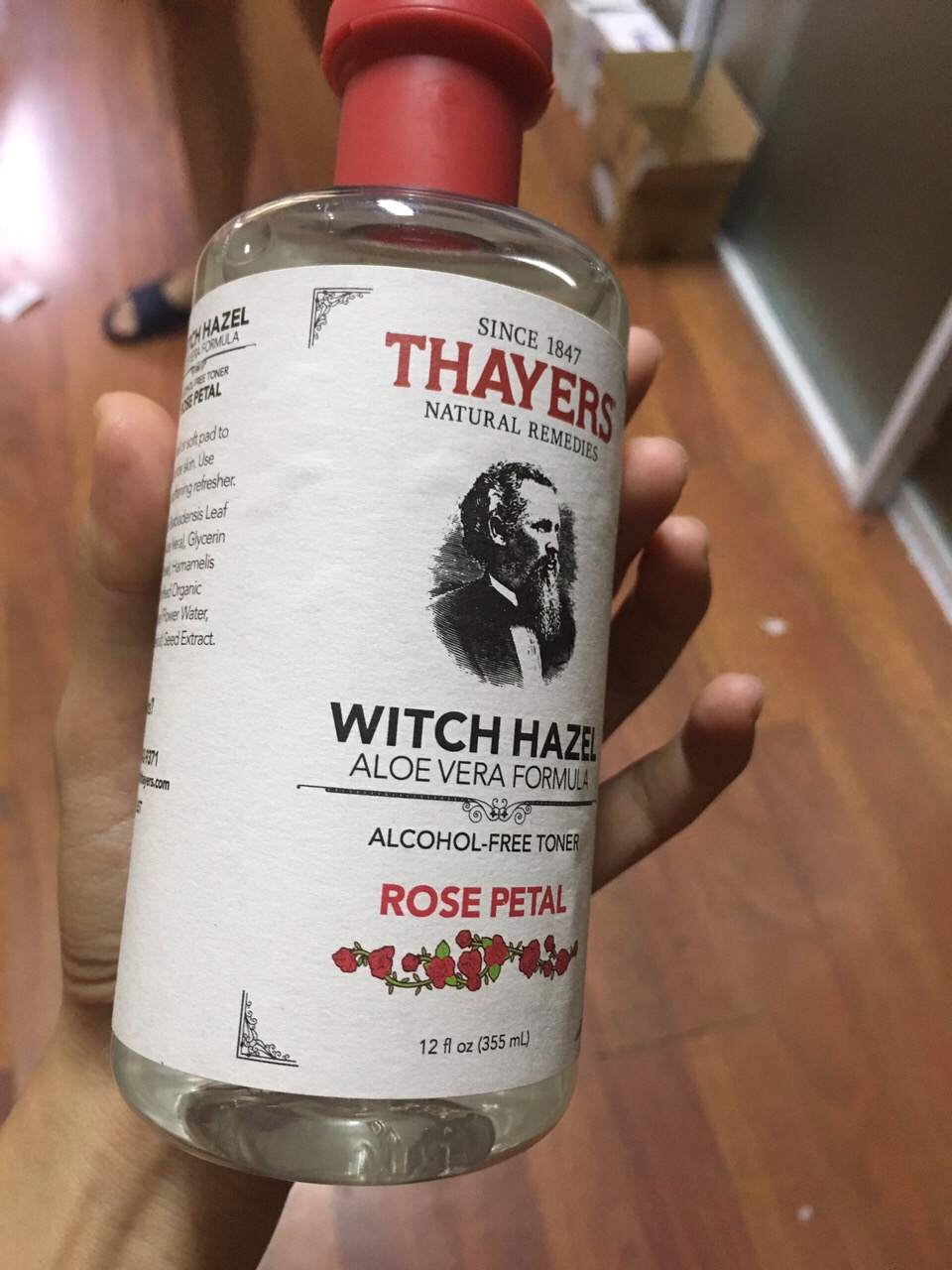 Nước Hoa Hồng Thayers Alcohol Free Witch Hazel Toner Rose chính hãng
