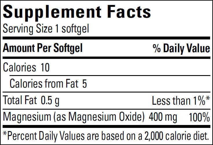 Thành phần Viên uống bổ sung Magie Nature Made Magnesium 400 mg