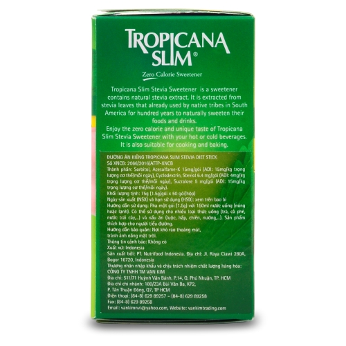 Combo 2 hộp đường ăn kiêng Tropicana Slim Stevia 2