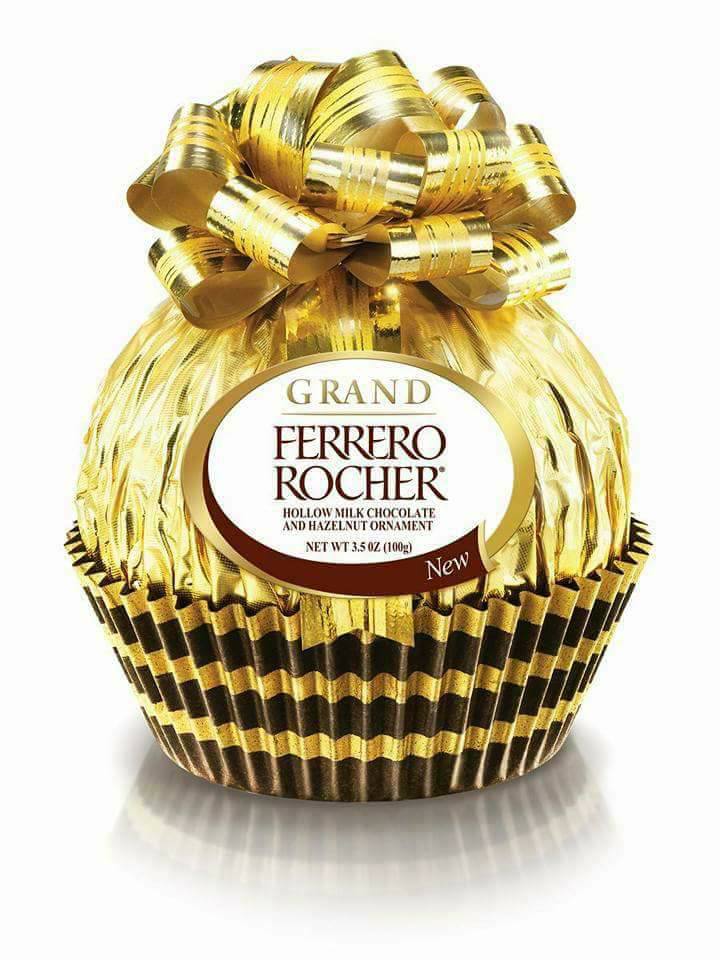 Socola Ferrero Rocher hình quả cầu vàng buộc nơ 125g 1