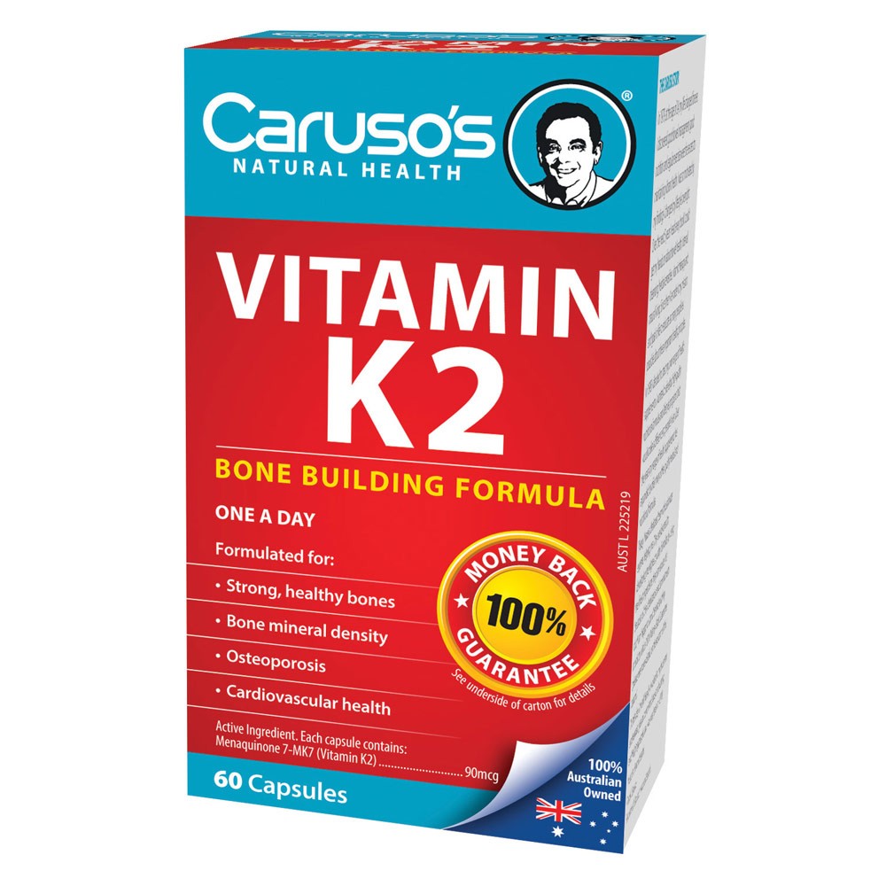 Vitamin K2 Carusos Natural Health cho xương chắc khỏe