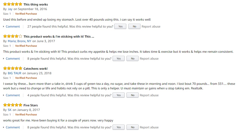 Hàng loạt review 5 sao về sản phẩm của khách hàng trên trang Amazon
