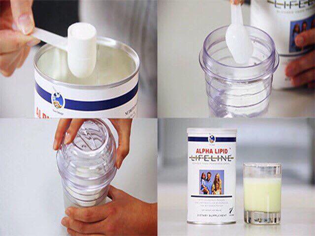 Cách pha sữa non Alpha Lipid Lifeline