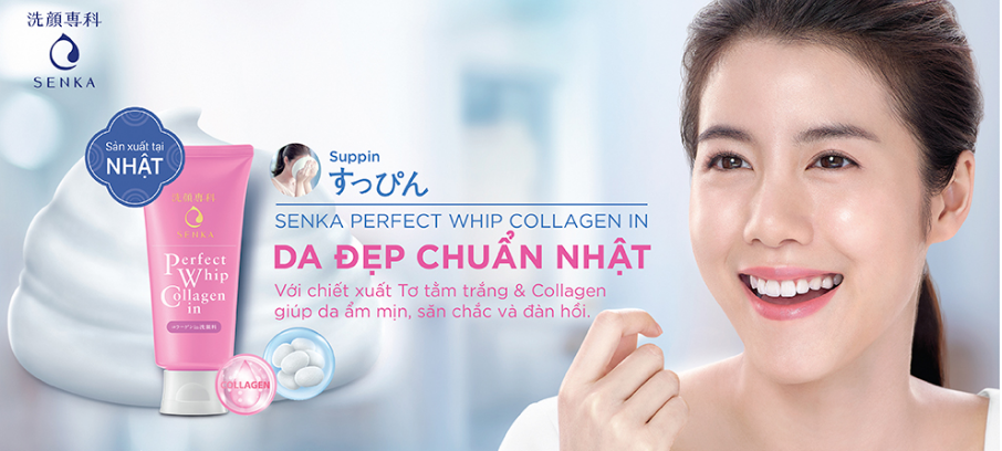 Sữa Rửa Mặt Tạo Bọt Senka Perfect Whip Collagen