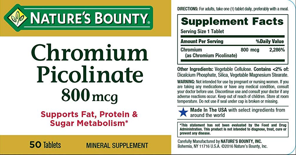 Viên uống Chromium Picolinate 800mcg chính hãng từ Mỹ 2