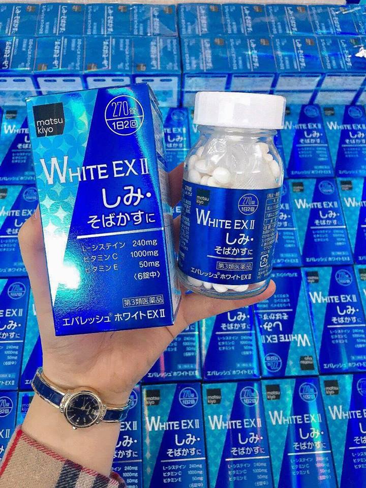 Viên uống làm trắng da trị nám White Ex 270 viên Nhật Bản 2