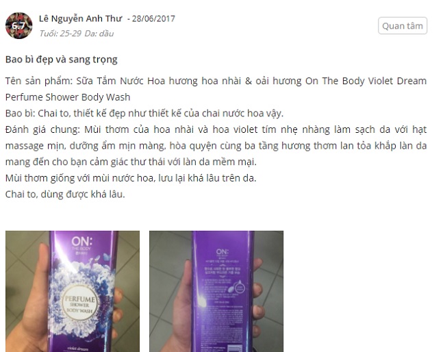 Review Sữa Tắm On The Body Hàn Quốc Mùi Nào Thơm Nhất?