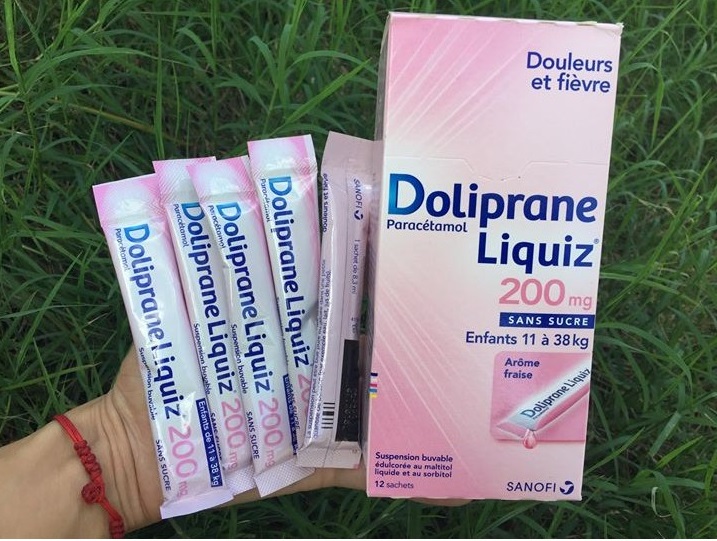 Siro hỗ trợ hạ sốt Doliprane Liquiz của Pháp 2