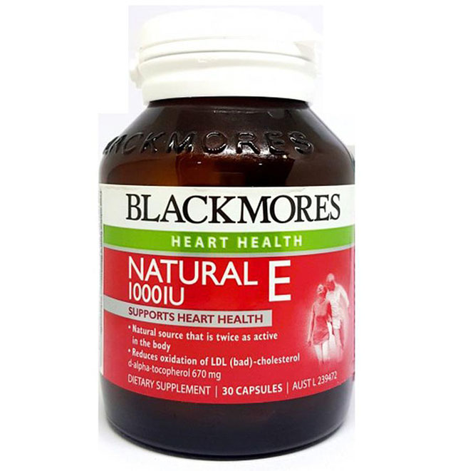 Blackmores Natural vitamin E dạng viên uống 1000IU
