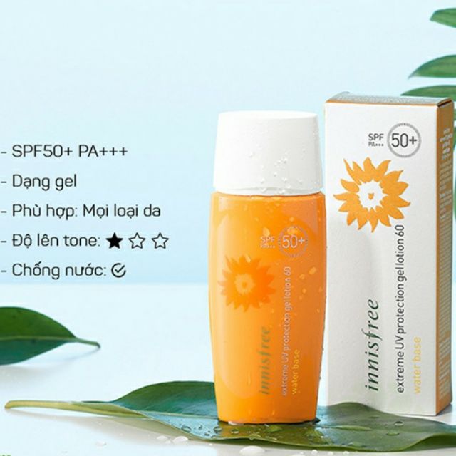 Ưu điểm nổi bật của kem chống nắng Innisfree Extreme Safety 60 Sun Gel SPF50+PA+++