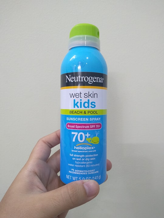 Kem chống nắng neutrogena Wet Skin Kids SPF70 mẫu mới
