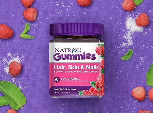 Kẹo dẻo Natrol Gummies Hair Skin Nails giàu dưỡng chất