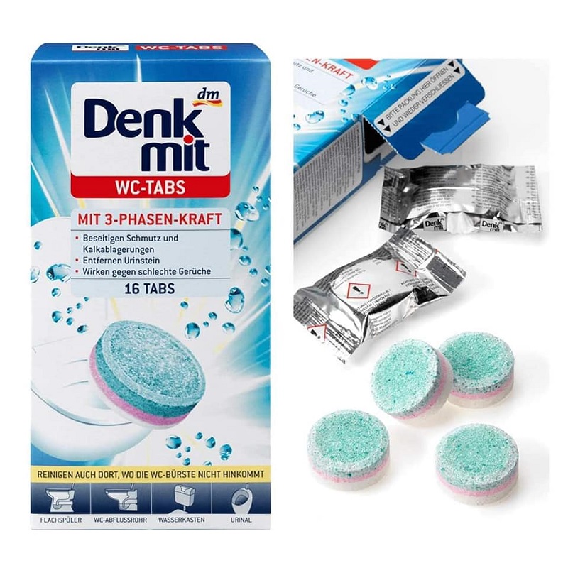 Viên tẩy bồn cầu Denkmit WC tabs - hàng Đức chất lượng