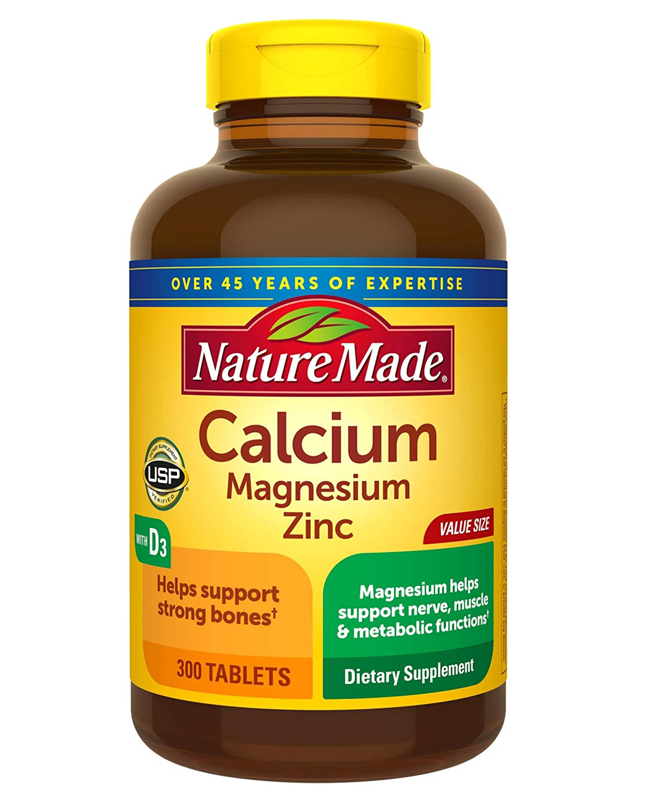 Nature Made Calcium Magnesium Zinc With Vitamin D3 nắp bật
