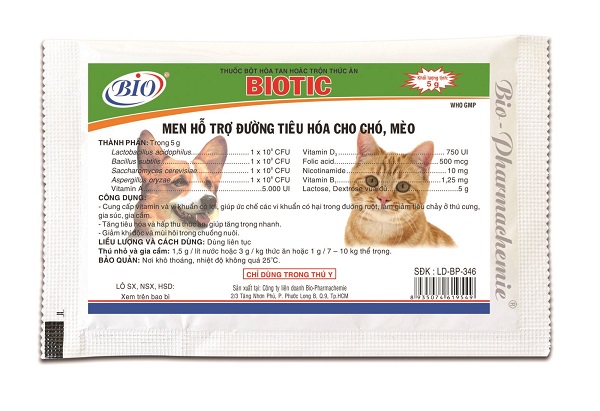 Men hỗ trợ tiêu hóa Biotic cho chó mèo