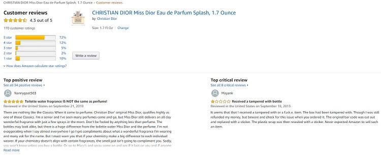 Phản hồi từ phía khách hàng sử dụng nước hoa Dior Miss Dior Eau de Parfum 2
