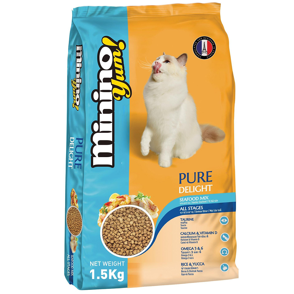 Bạn đang tìm kiếm một thức ăn ngon cho thú cưng của mình? Hãy thử dòng thức ăn Minino Yum cho mèo cực kỳ hấp dẫn và dinh dưỡng. Đừng bỏ lỡ hình ảnh của những chú mèo thưởng thức bữa ăn đầy ngon miệng này.