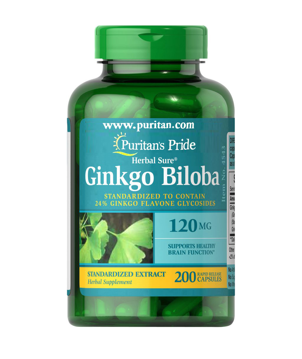 Viên uống Ginkgo Biloba Puritan's Pride 200 viên