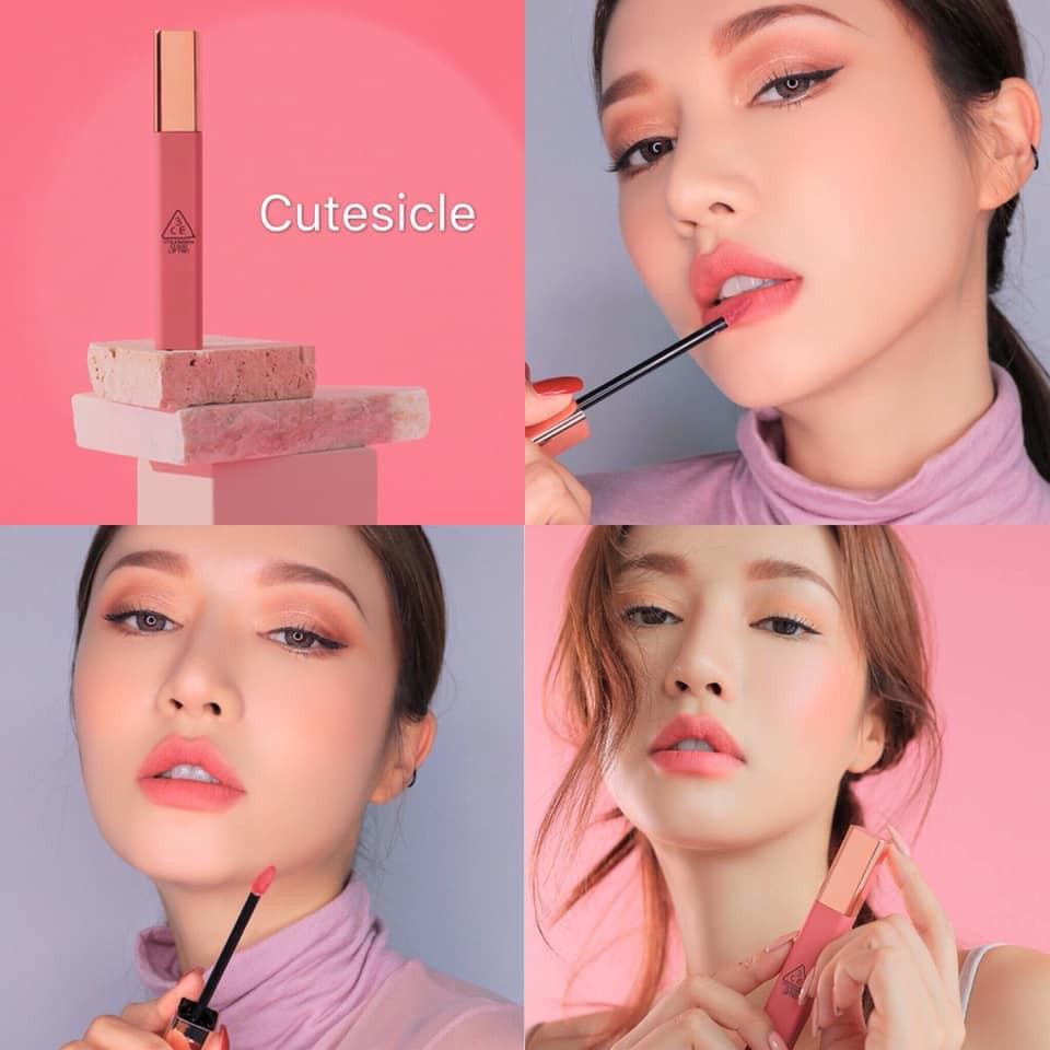 Son 3CE Cloud Lip Tint Cutesicle hồng nude nhẹ nhàng