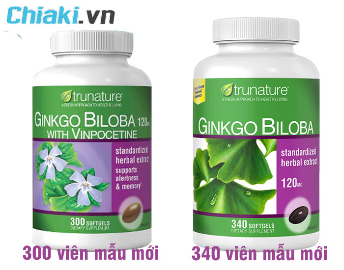 Ginkgo Biloba 120mg Hỗ Trợ Bổ Não Của Mỹ 300 Viên Mẫu Mới