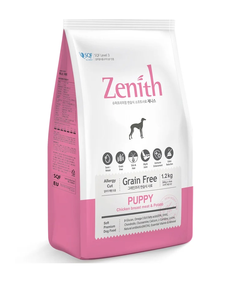 Thức ăn hạt mềm Zenith 1.2kg cho chó con mẫu mới