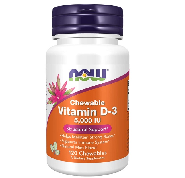 Vitamin D3 5,000 IU Chewable Now Foods