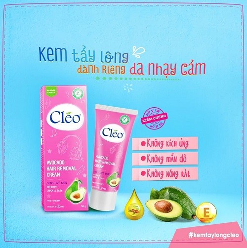 Kem Tẩy Lông Cleo chính hãng Mỹ dành cho da nhạy cảm trong tầm giá