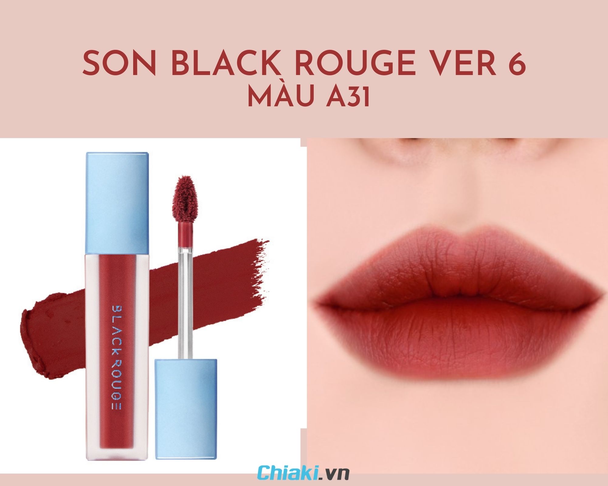 Son môi Black Rouge Air Fit Velvet Tint Ver 6 màu đỏ
