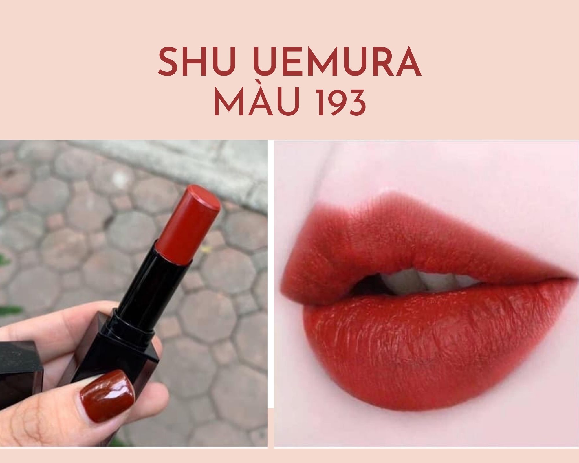 Son Shu Uemura Rouge Unlimited 1000 RD màu đỏ gạch