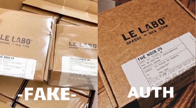 Nhận biết nước hoa Le Labo thật giả qua vỏ hộp giấy