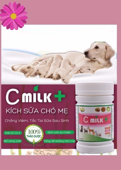 Viên uống hỗ trợ tăng sữa cho chó mẹ C Milk+ hỗ trợ tăng cường sức cho chó mẹ 