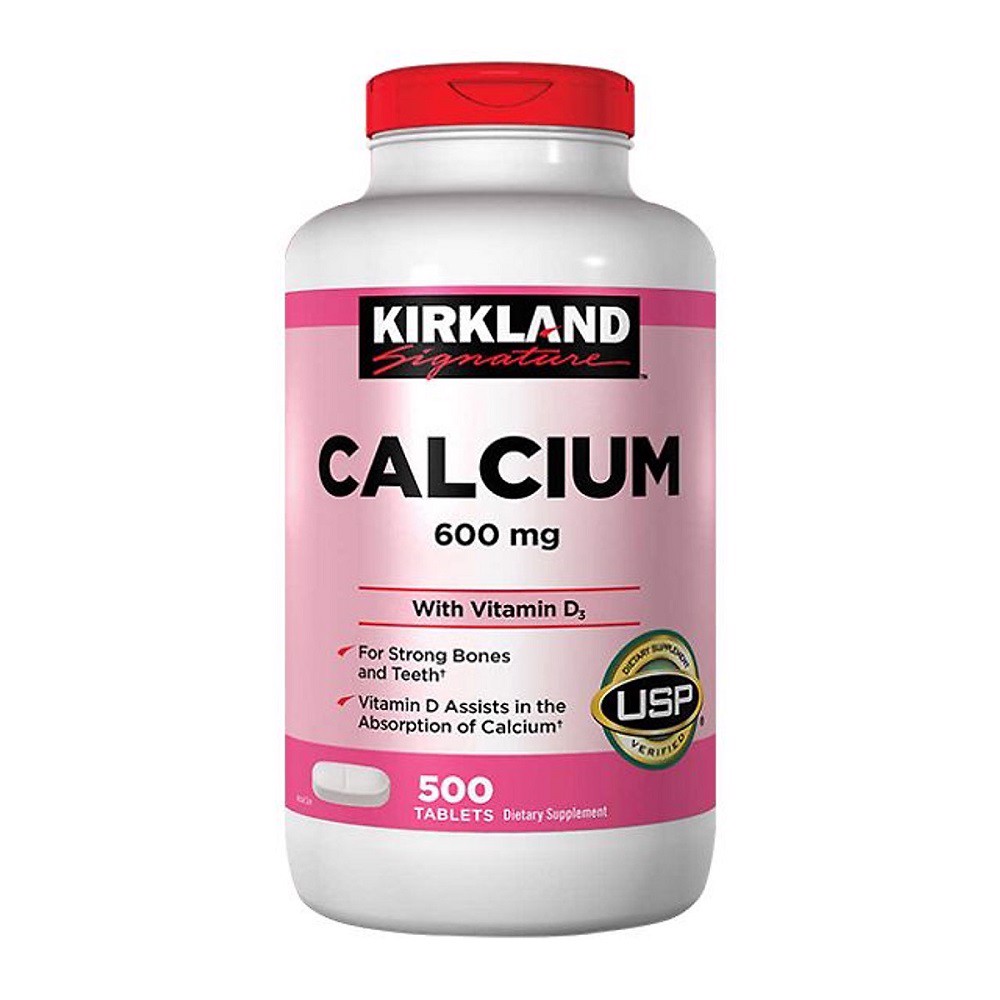 Viên uống calcium Kirkland 500 viên của Mỹ