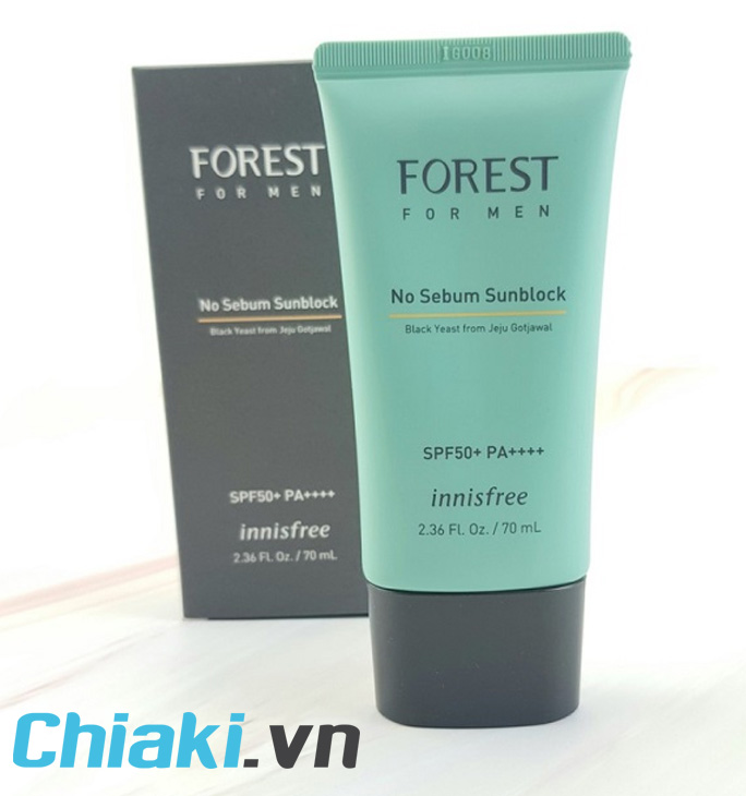 Kem chống nắng và nóng cho tới phái mạnh da nhờn Innisfree Forest For Men No Sebum Sunblock SPF50+ PA+++
