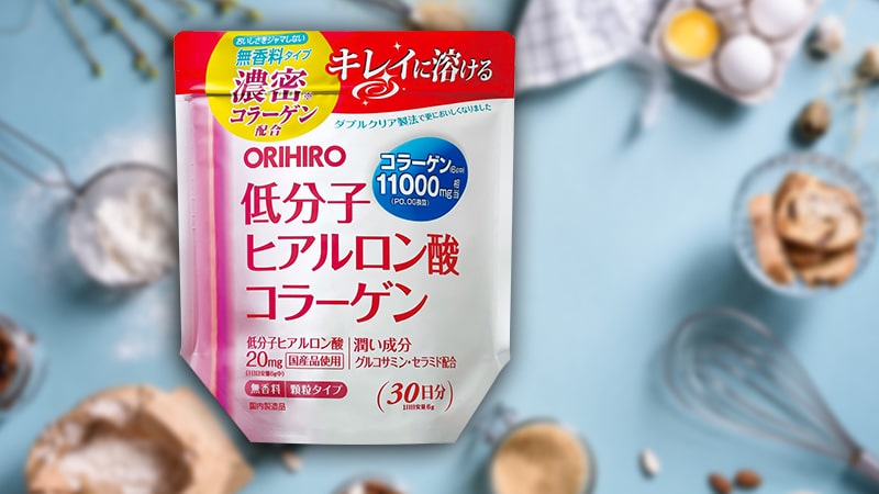 Bột Collagen Hyaluronic Acid Orihiro 11.000mg chăm sóc da trẻ hóa tự nhiên, hương vị dễ uống 