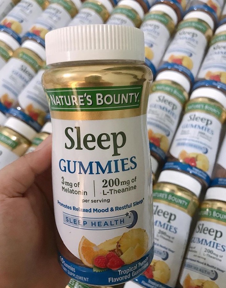 Viên nhai ngủ ngon Kẹo dẻo hỗ trợ ngủ ngon Nature’s Bounty Sleep Gummies hỗ trợ cải thiện chất lượng giấc ngủ, hàng chuẩn Mỹ