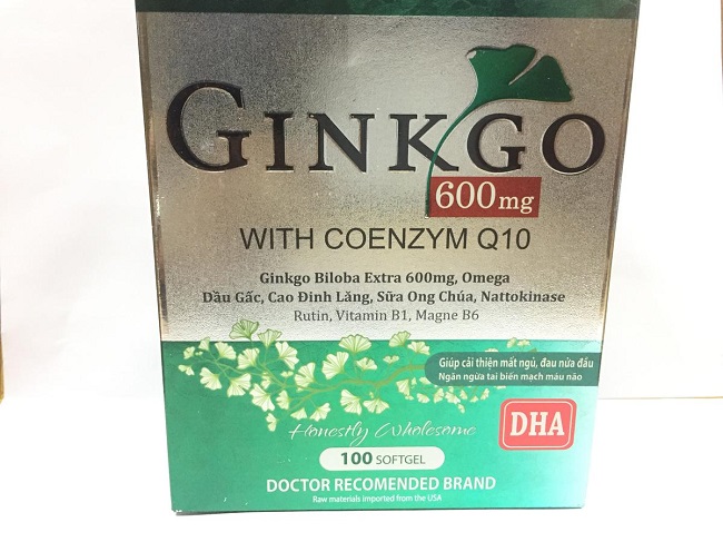 Thuốc xẻ óc Ginkgo 600mg With Coezym Q10