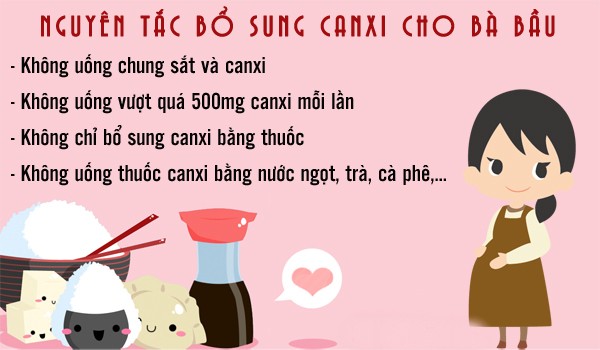 Canxi nên được bổ sung bắt đầu từ tháng thứ 4 trở đi 