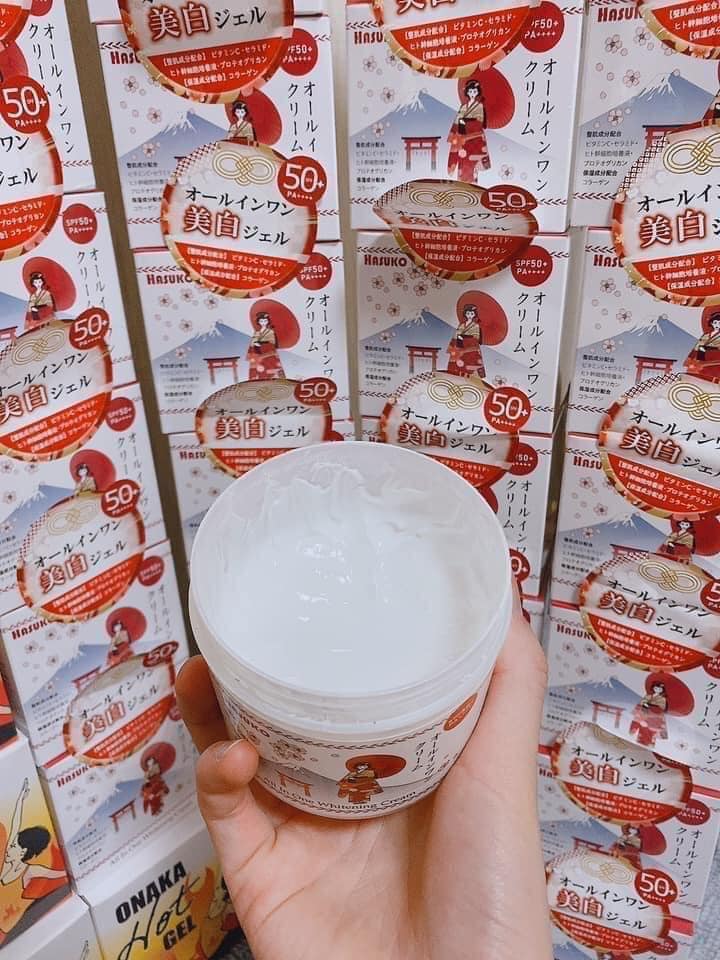 Kem ủ trắng da toàn thân Hasuko SPF 50 PA++++