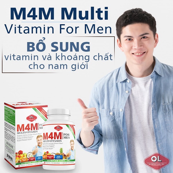 Viên uống M4M Multi-Vitamin For Men hỗ trợ sức khỏe nam giới