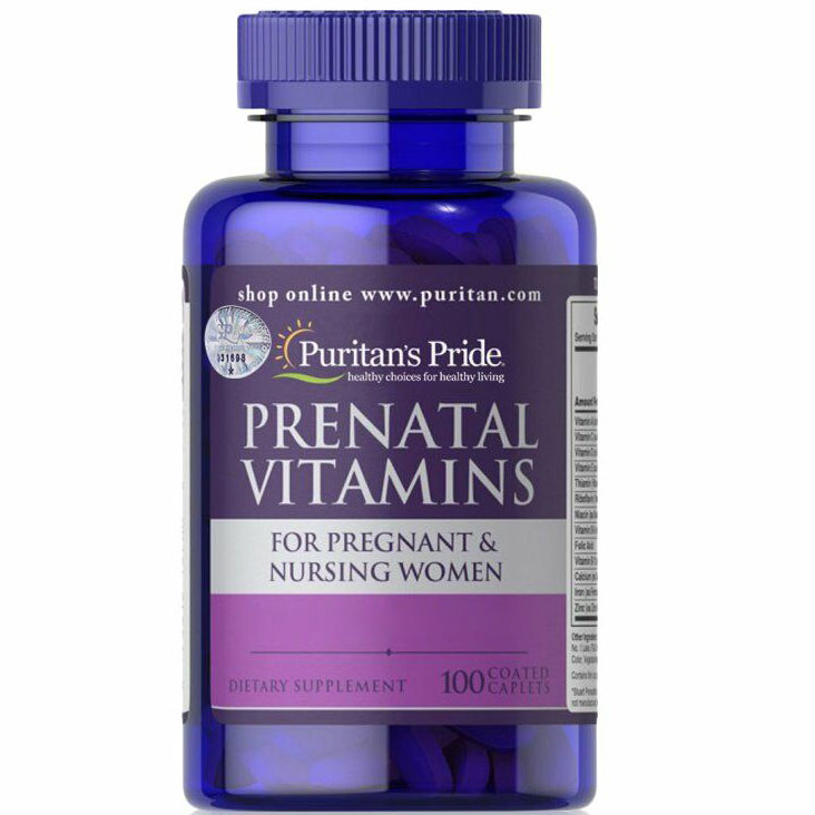 Viên vitamin tổng hợp cho bà bầu Puritan's Pride Prenatal Vitamins lọ 100 viên