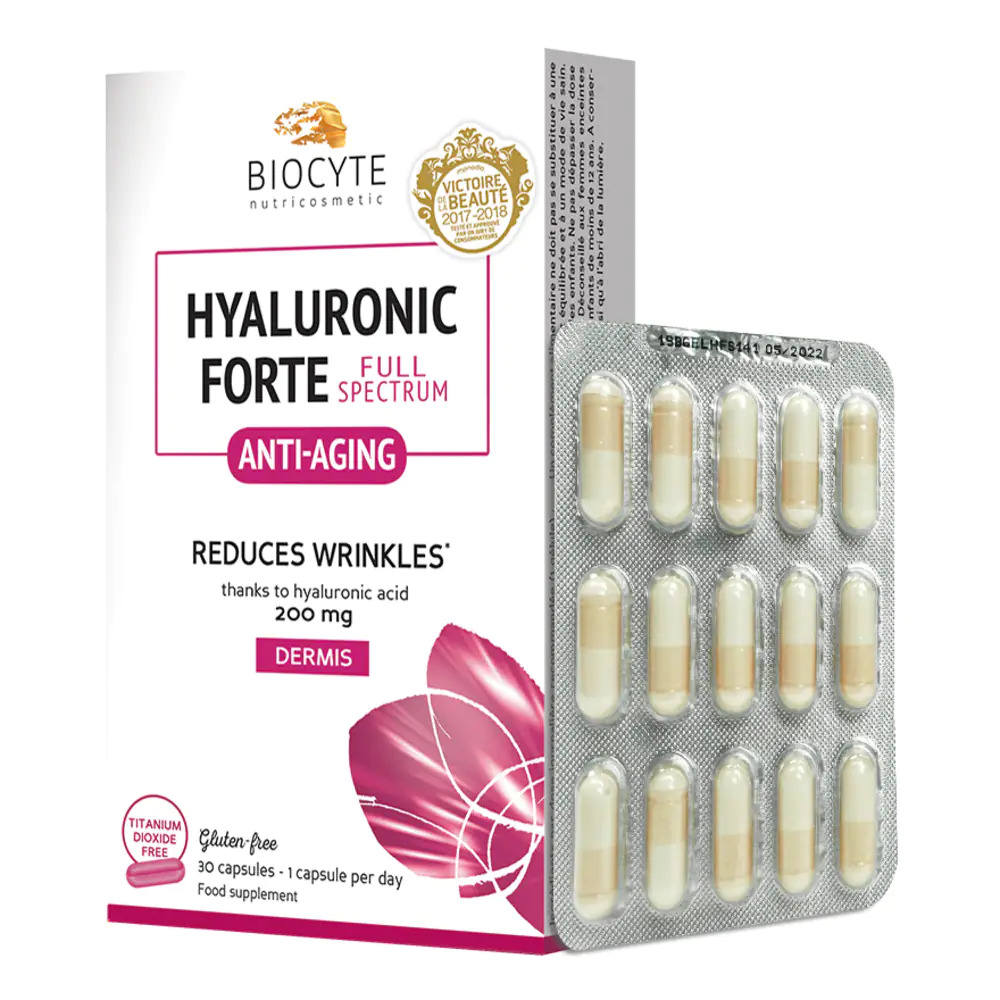 Viên uống Biocyte Hyaluronic Forte Full Spectrum hỗ trợ dưỡng da tối ưu 