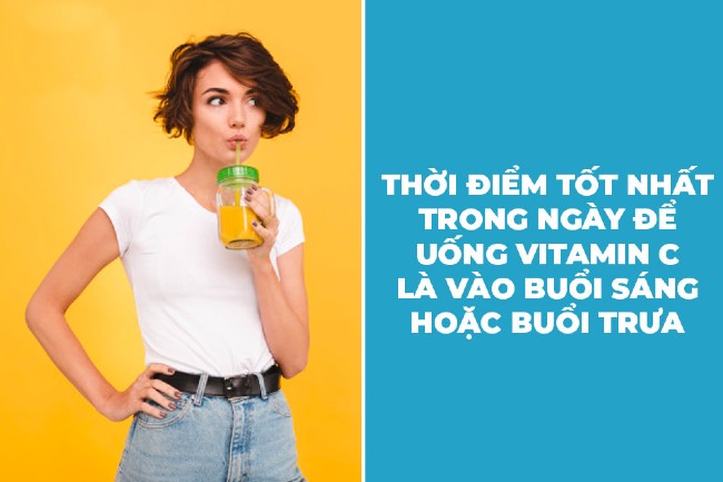 Vitamin C 500mg nên uống vào buổi sáng và trưa