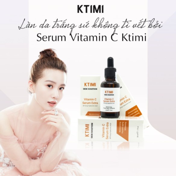 Serum hỗ trợ dưỡng da trắng sáng Ktimi Vitamin C Serum Extra
