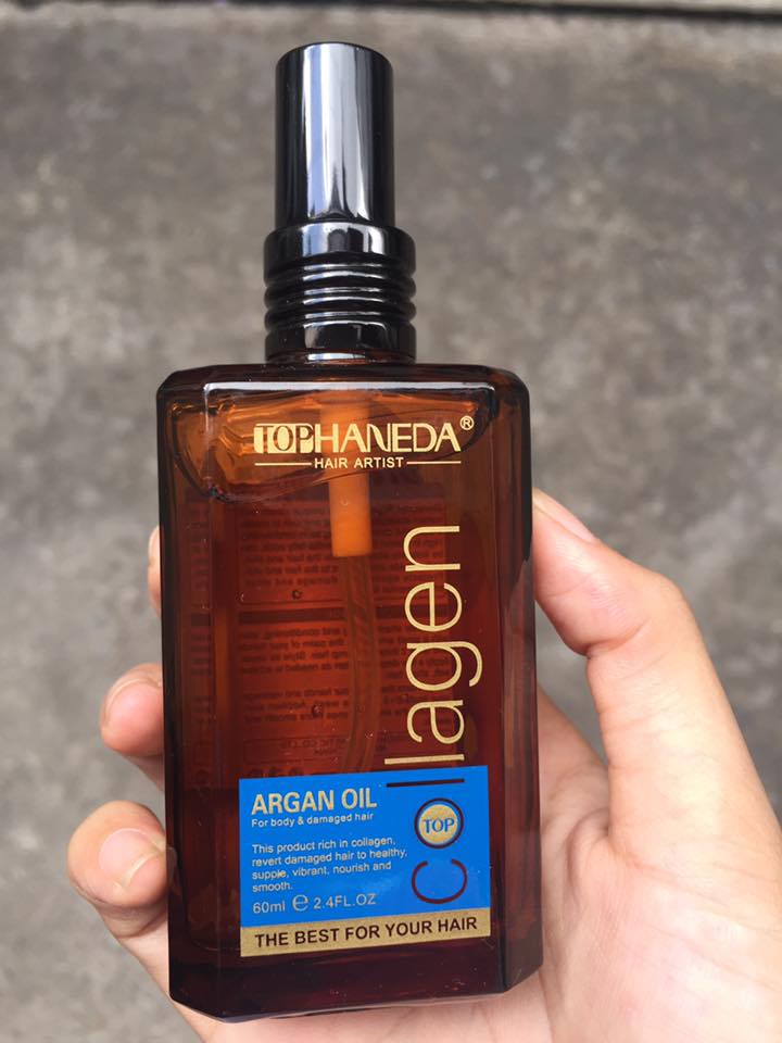 Tinh dầu dưỡng tóc Haneda collagen Argan Oil chính hãng của Ý