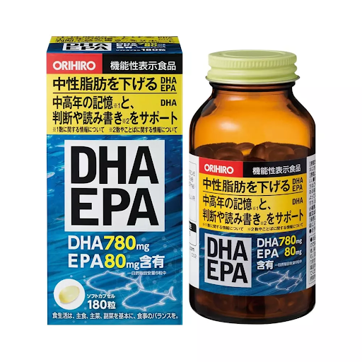 Viên Uống DHA EPA Orihiro Nhật Bản 180 Viên