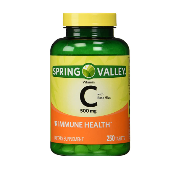 Viên uống Spring Valley Vitamin C With Natural Rose Hips 250 viên