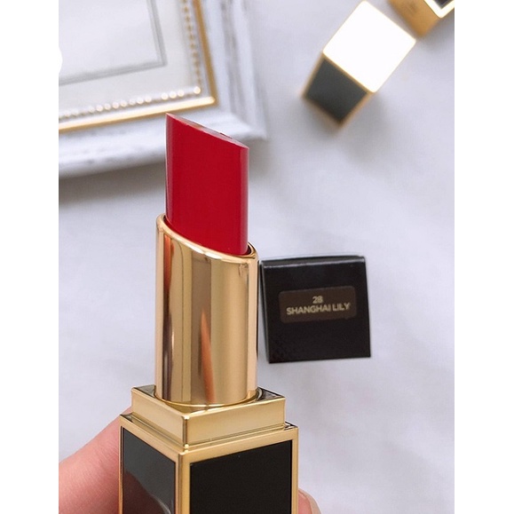 Son Tom Ford Lip Color Satin Matte 28 Shanghai Lily Màu Đỏ Hồng