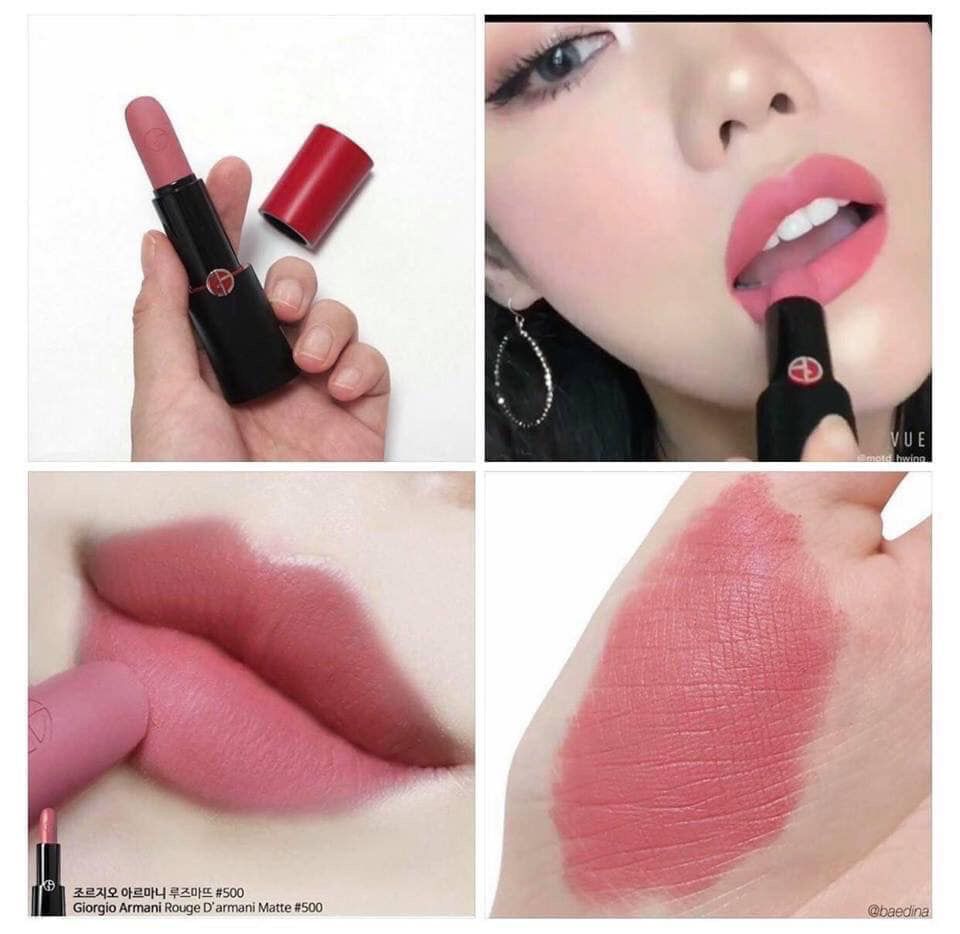 Aprender acerca 76+ imagen giorgio armani rouge d armani matte lipstick 500