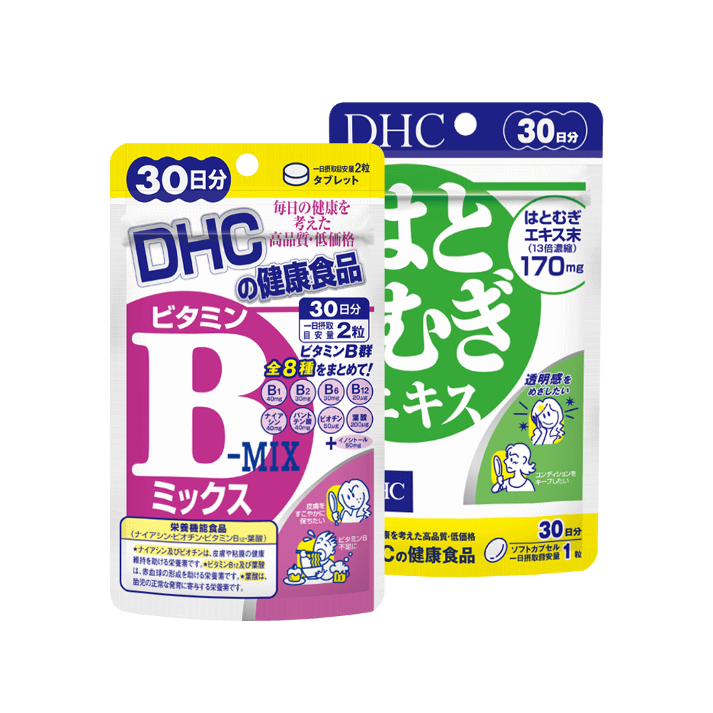 Combo DHC Adlay Extract + DHC Vitamin B Mix cho da sáng, dáng đẹp